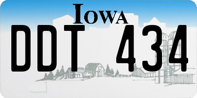 IA license plate DDT434