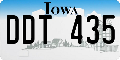 IA license plate DDT435