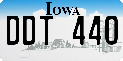 IA license plate DDT440