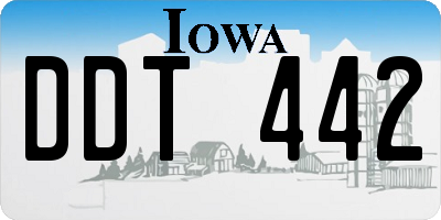 IA license plate DDT442