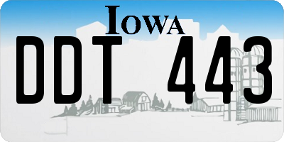 IA license plate DDT443