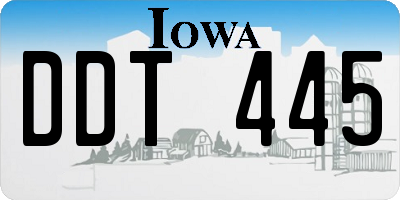 IA license plate DDT445