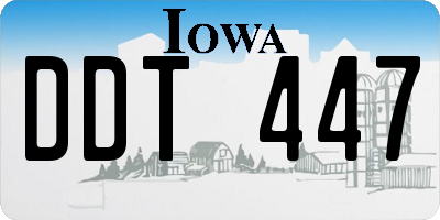 IA license plate DDT447