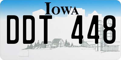 IA license plate DDT448