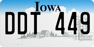IA license plate DDT449