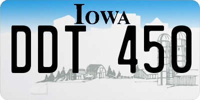 IA license plate DDT450