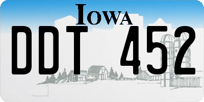 IA license plate DDT452