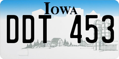 IA license plate DDT453