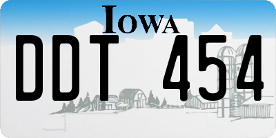 IA license plate DDT454
