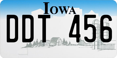 IA license plate DDT456