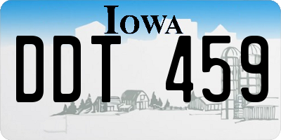IA license plate DDT459