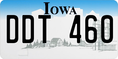 IA license plate DDT460