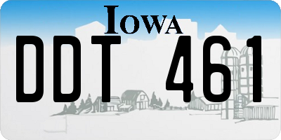 IA license plate DDT461