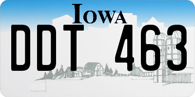 IA license plate DDT463