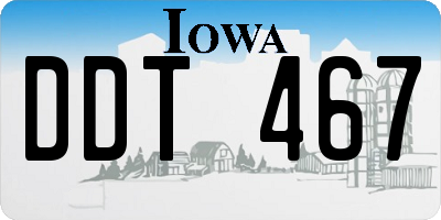 IA license plate DDT467