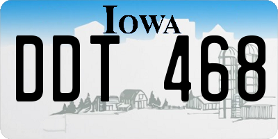 IA license plate DDT468