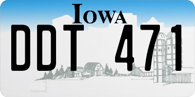 IA license plate DDT471