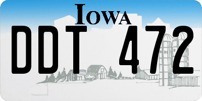IA license plate DDT472