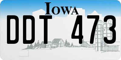 IA license plate DDT473