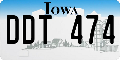 IA license plate DDT474