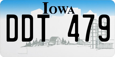 IA license plate DDT479
