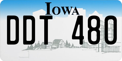 IA license plate DDT480