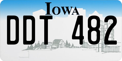 IA license plate DDT482