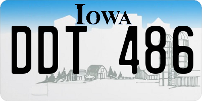 IA license plate DDT486