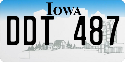IA license plate DDT487