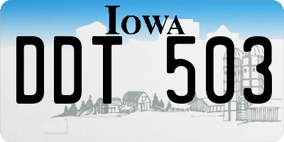 IA license plate DDT503