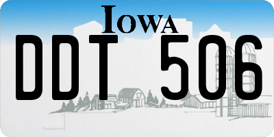 IA license plate DDT506