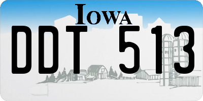 IA license plate DDT513