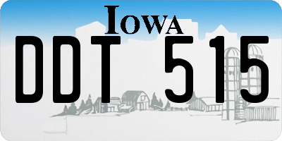 IA license plate DDT515