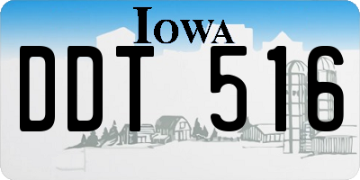 IA license plate DDT516