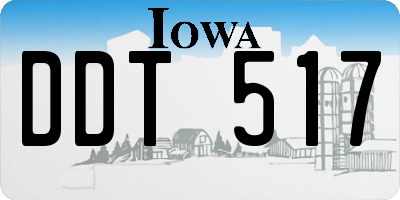 IA license plate DDT517