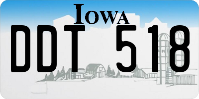 IA license plate DDT518