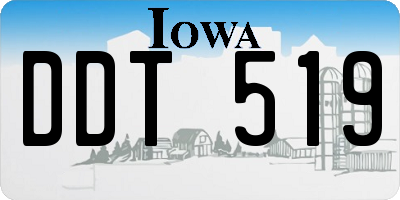 IA license plate DDT519