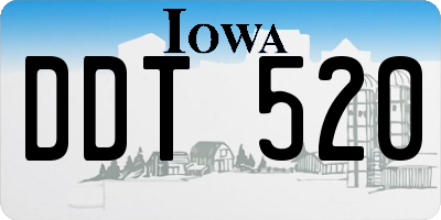 IA license plate DDT520