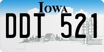 IA license plate DDT521