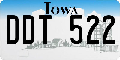 IA license plate DDT522