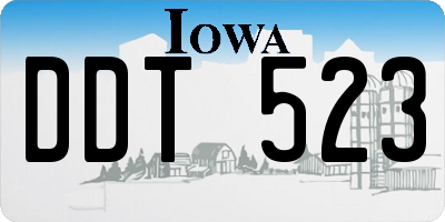 IA license plate DDT523