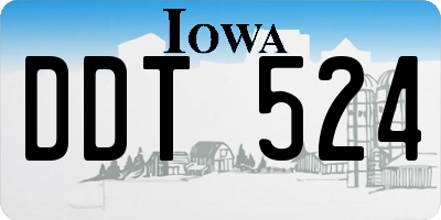 IA license plate DDT524
