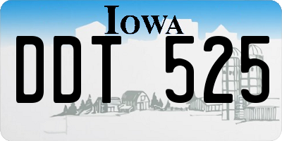 IA license plate DDT525