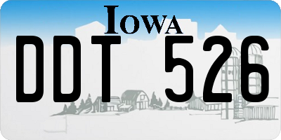 IA license plate DDT526