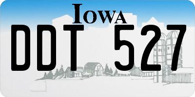 IA license plate DDT527