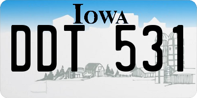 IA license plate DDT531