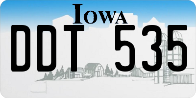 IA license plate DDT535