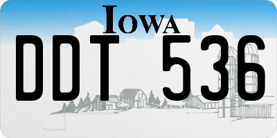IA license plate DDT536