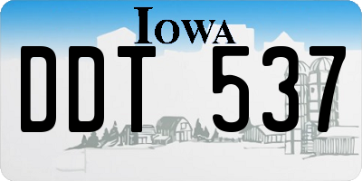IA license plate DDT537