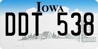 IA license plate DDT538